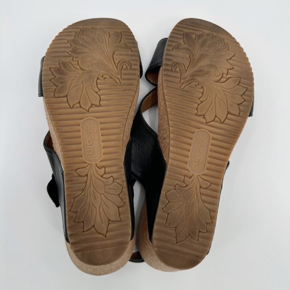 EuroSoft Evelyn Wedge Sandal Black Size 9.5 - Picture 10 of 12